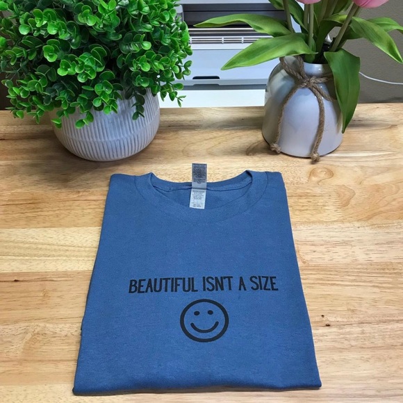 BEAUTIFUL ISN’T A SIZE Unisex Adult 100% Cotton Crewneck T-Shirts - Various - Picture 5 of 17